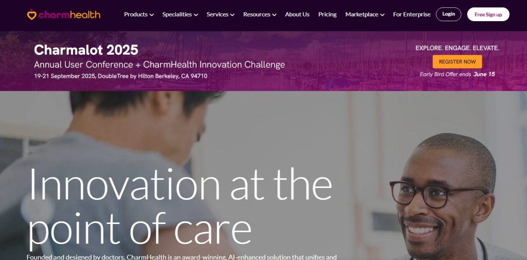 ChARM CRM is part of the ChARM EHR suite. It focuses on small to mid-size practices and includes patient communication, reminders, and billing support. Key Features: Integrated with EHR Appointment and billing tools Patient communication portal Custom reports Care team messaging Mobile-friendly interface Secure document storage Pros Cons Designed for healthcare Limited to ChARM system users Strong patient communication Fewer third-party integrations Good for small practices All-in-one medical tools Secure and reliable