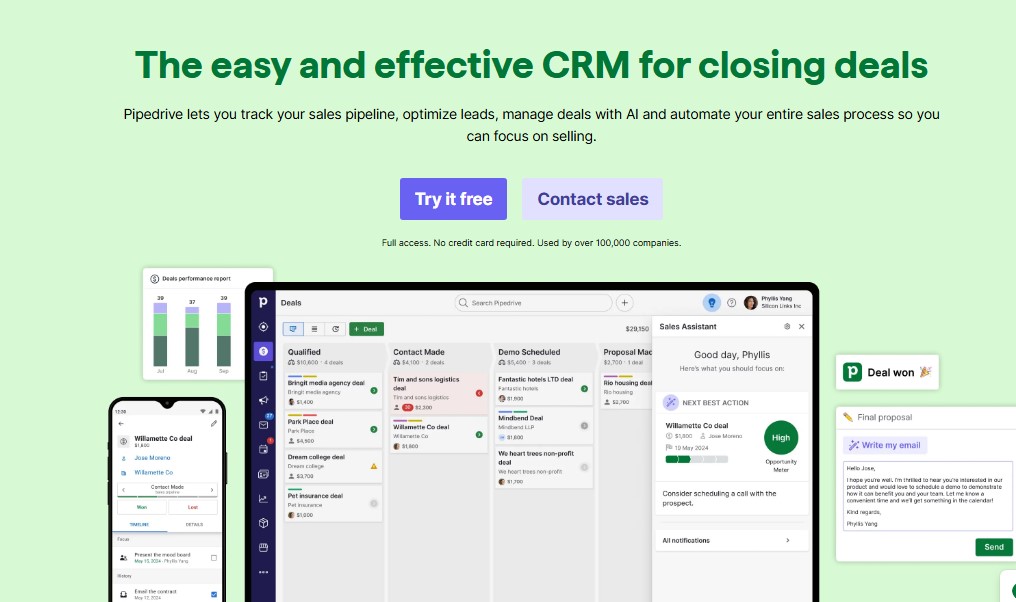 Pipedrive CRM (Customized for Clinics)