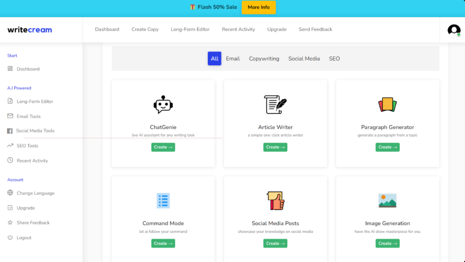 Boost Your SEO with Writecream AI Tools