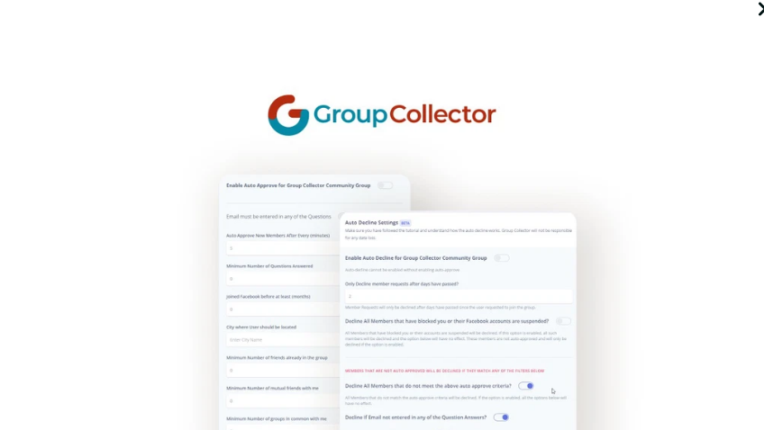 User-friendly interface of the group-collector tool